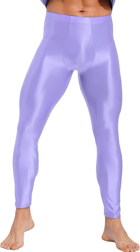 Sportlegging voor Mannen - Glanzende Compressie Leggings voor Fitness