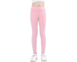 Sportleggings meisjes 122/128 cm - roze - strak model - ideaal voor training - ShopVlot