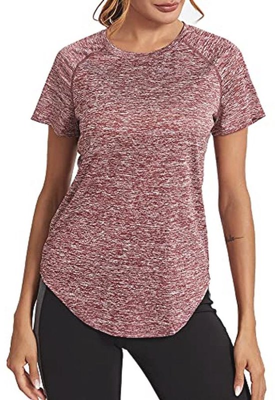 Sportshirt voor Dames - Korte Mouwen en Sneldrogend T-shirt voor Yoga en Wandelen