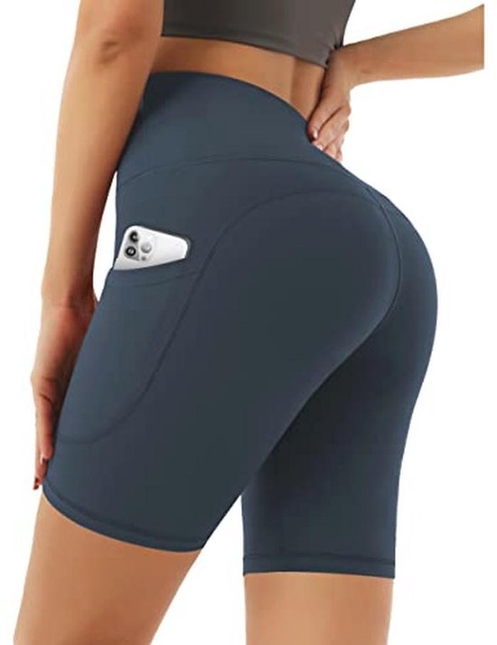 Sportshorts Dames met Hoge Taille en Buikcontrole voor Yoga, Hardlopen en Fietsen
