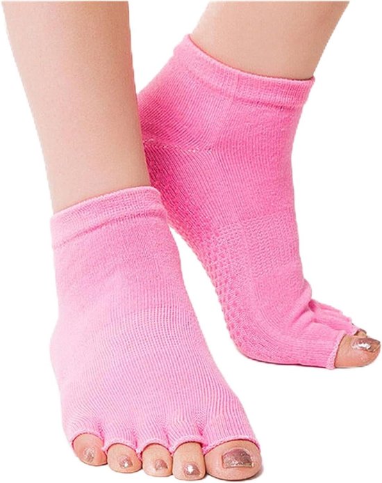 Sportsokken - Open Teensokken - Yoga Pilates - Antislip Zolen - One Size - Meerdere Kleuren