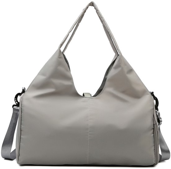 Sporttas - Reistas - Met schoenenvak en waterdicht vak - Sporttas met grote inhoud - Geschikt voor yogamat en yogaaccessoires - Waterdichte trainingstas - Unisex yogatas -49*21*25cm-Grijs van Merkloos