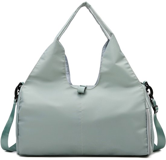 Sporttas - Reistas - Met schoenenvak en waterdicht vak - Sporttas met grote inhoud - Geschikt voor yogamat en yogaaccessoires - Waterdichte trainingstas - Unisex yogatas -49*21*25cm-Groen van Merkloos