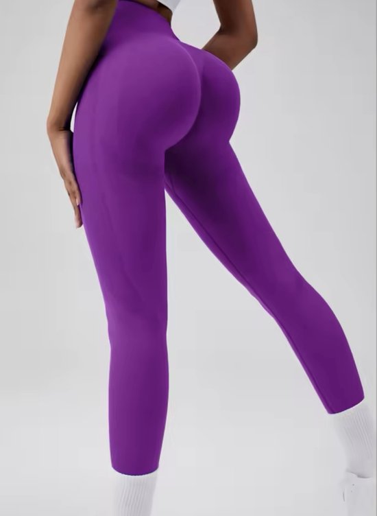 SPORTY GYM LEGGING - Maat M - Paars - Purple - Sportlegging - Sportkleding - Fitness legging - Fitness kleding - Gymkleding - Gymlegging - Yogakleding - Yogalegging