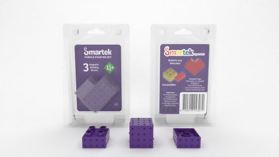 Starter Paars (Purple) - #7 - Smartek Toys - Magnetische Bouwblokken van Starter