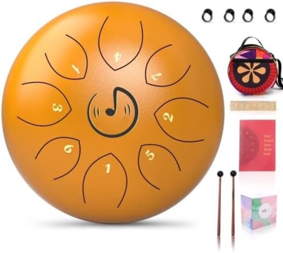 Steel Tongue Drum - Handpan Drum - Hangdrum - 15cm/Goud van MOMO