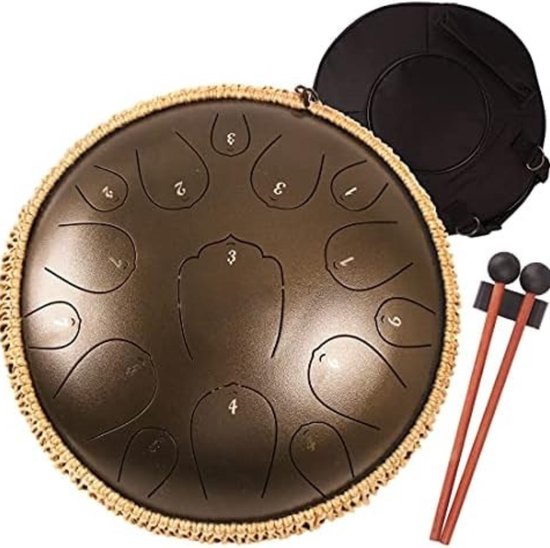 Steel Tongue Drum - Handpan Drum - Hangdrum - Bronzen van MANAUFACTORY
