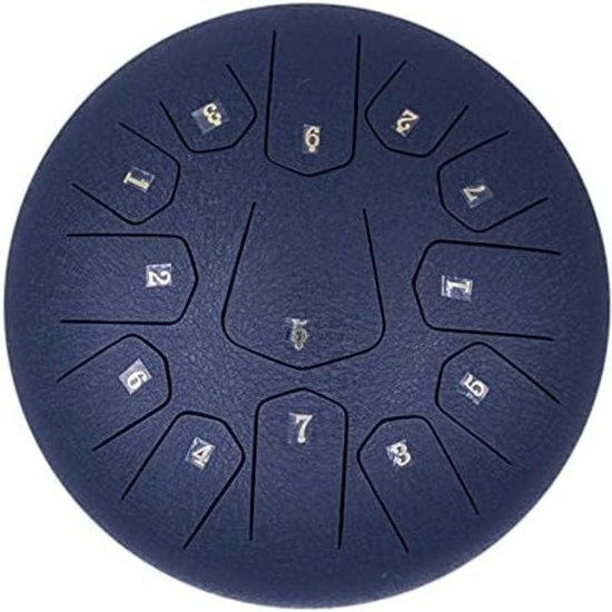 Steel Tongue Drum - Handpan Drum - Hangdrum - Handpan 30 cm - Blauw van Momo's Den