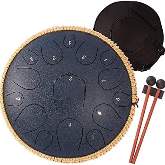 Steel Tongue Drum - Handpan Drum - Hangdrum - Marine van Voggenreiter