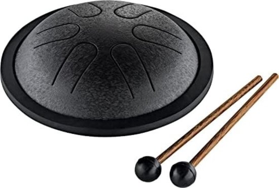 Steel Tongue Drum - Handpan Drum - Hangdrum - ( Mini/Zwart/C ) van Merkloos