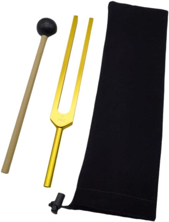 Stemvork Set - Geluid Therapie - Ontspanning Bevorderen - Nauwkeurige Klank - F285HZ - Goud