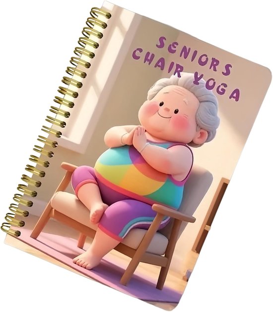 Stoelyoga Gids - Oefenposter Senioren - Mobiliteit Verbeteren - 30 Dagen Programma - 21 x 14 cm - Meerdere Kleuren