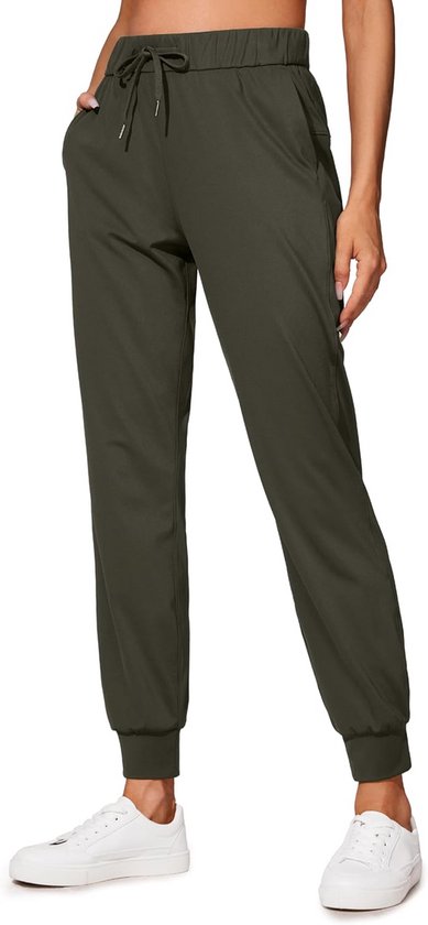Stretchy Dames Sportbroek - Comfortabele Casual Outdoor Broek met Zijzakken 27"