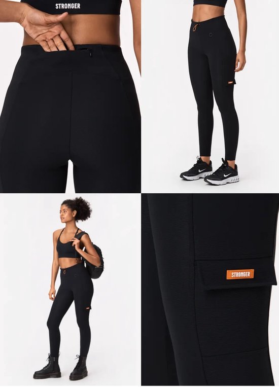 Stronger - Adventure Tight - Sport Tights - Dames - Zwart - Maat S van Stronger