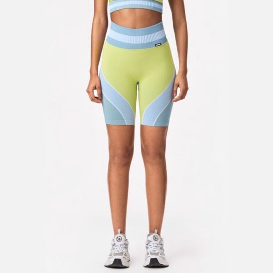 Stronger - Bike Shorts - Lively Seamless Bikes - Dames - Groen Blauw - Maat L van Stronger