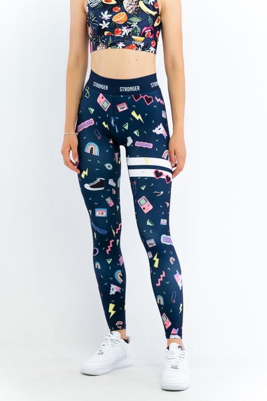 Stronger - Bold HW Tights - Sportlegging - Dames - Blauw - Maat M van Stronger
