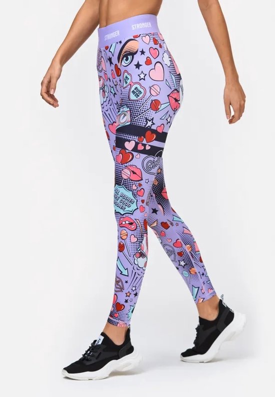 Stronger - Derby Tights - Sportlegging - Dames - Paars - Maat S van Stronger