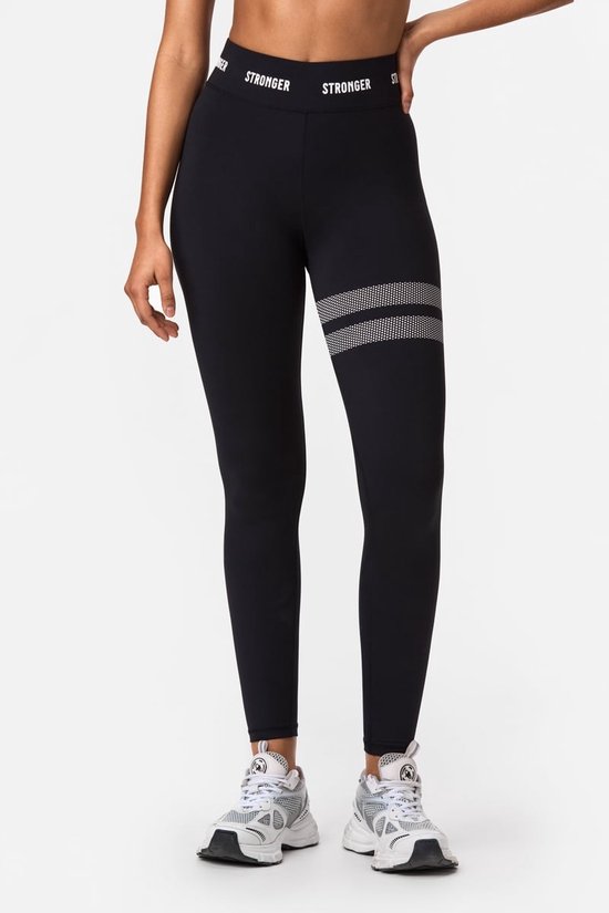 Stronger - Hero Legging - Sportlegging - Dames - Zwart - Maat XS van Stronger