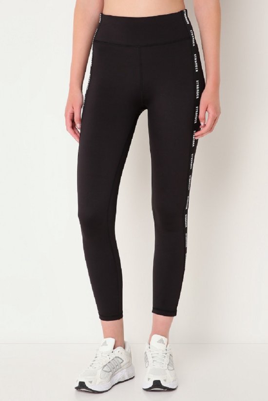 Stronger - Rise Tight - Sport Tights - Dames - Zwart - Maat S van Stronger