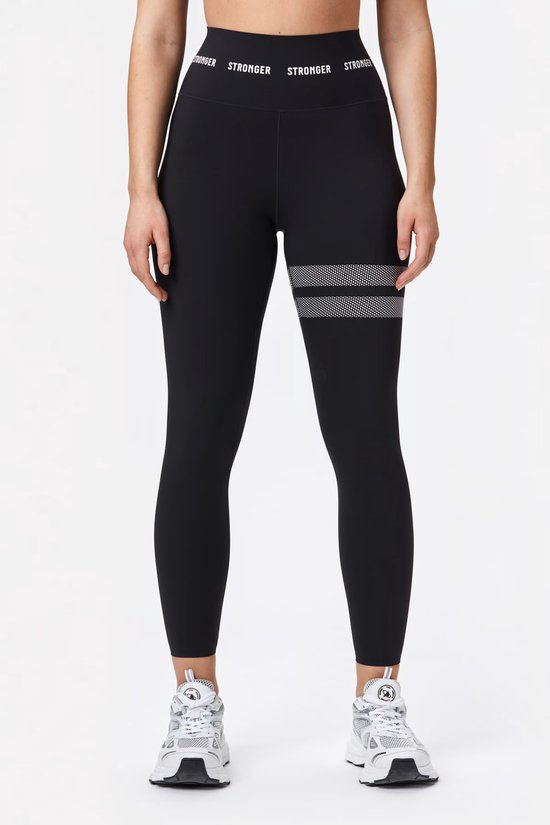 Stronger - Sharp HW - Sport Tights - Dames - Zwart - Maat S van Stronger