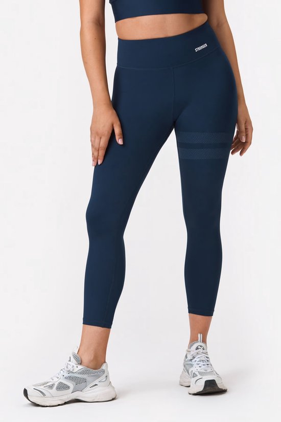 Stronger - Signature 7/8 Tights - Sportlegging - Dames - Blauw - Maat XS van Stronger