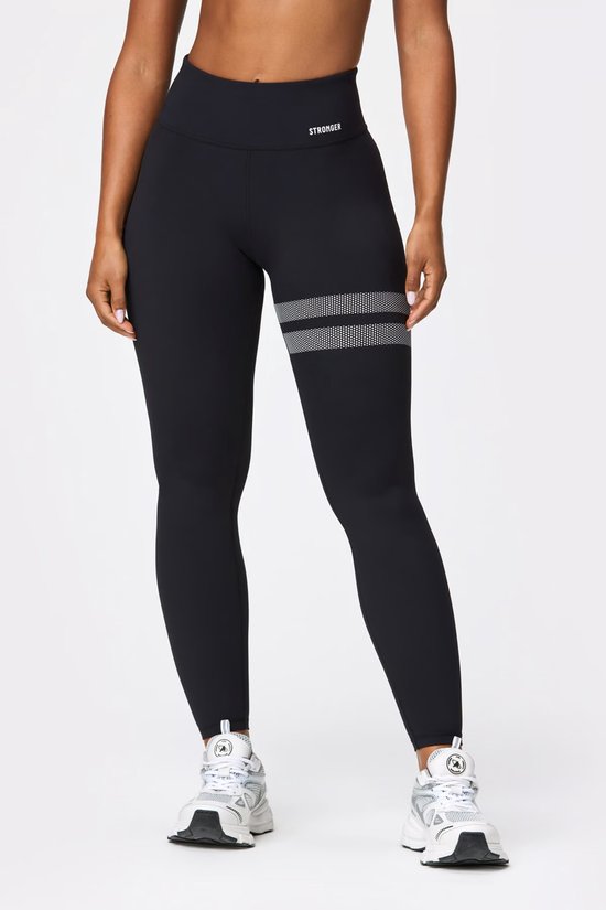 Stronger - Signature Tights - Sportlegging - Dames - Zwart - Maat XS van Stronger
