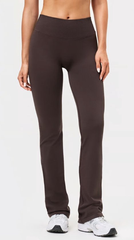 Stronger - Sleek Seamless High Waist - Sportlegging - Dames - Bruin- Maat XXL van Stronger
