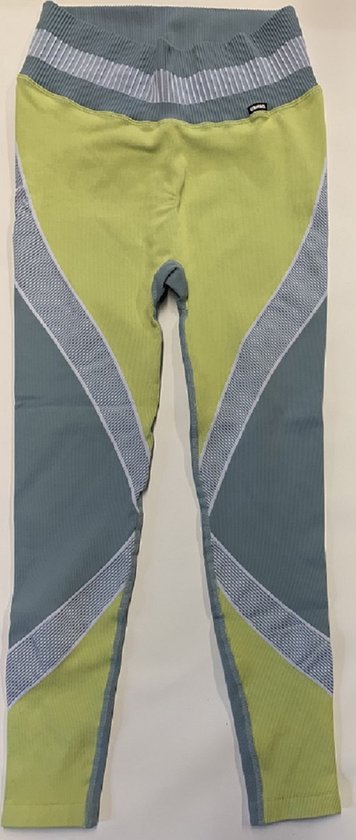 Stronger - Sportlegging - Lively Seamless Tights - Dames - Groen Blauw - Maat L