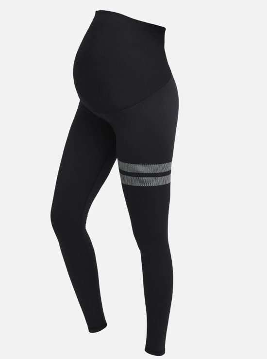 Stronger - Thermo Maternity - Zwangerschaps Legging - Dames - Zwart - Maat M van Stronger