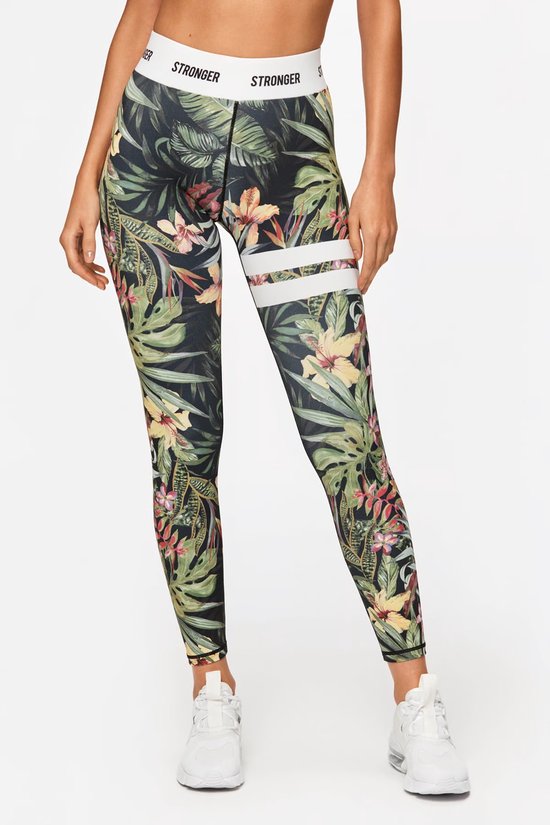 Stronger - Vietnam Tights - Sportlegging - Dames - Bloemen - Maat XS van Merkloos