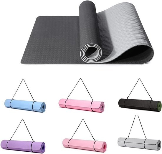 Stunq® Comfortabele en Veilige Fitnessmat voor Yoga, Pilates en Meer met Draagriem 183 x 61 x 0.6 cm