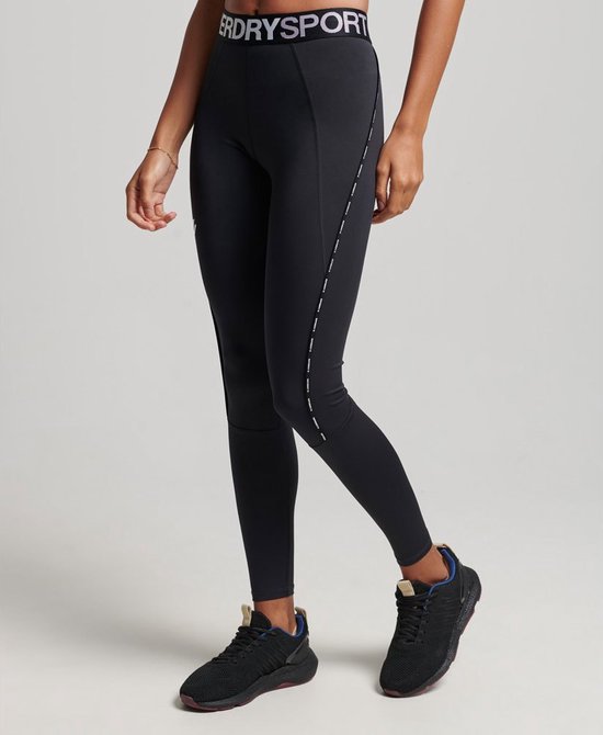 Superdry Train Branded Elastic Leggings Zwart 2XS Vrouw van Superdry