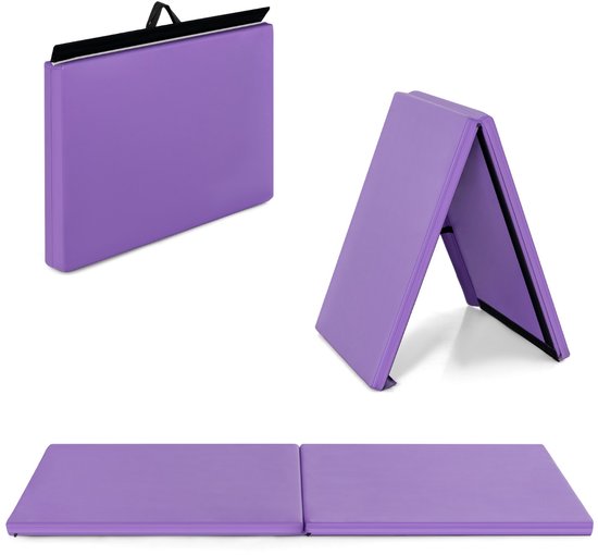 SureDeal® - Yogamatt - Gymnastiekmat Zachte Vloer - 180x60x4 cm - Paars