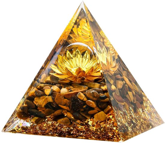 SVGCommerce - Crystal Pyramid - Tiger Eye - Spiritueel geschenk - 6 cm - Meditatie - Decoratie - Esoterisch - Geschikt voor iedereen