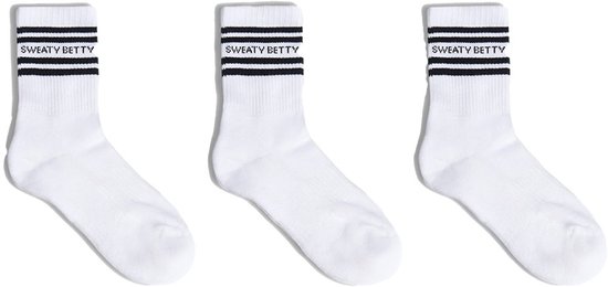 Sweaty Betty Varsity Slogan Sokken 3-Paar ZWART - Maat 6/8
