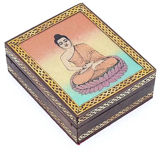Tarot- of sieradendoosje Boeddha - 13,5x11cm - 13.5x11cm van Merkloos