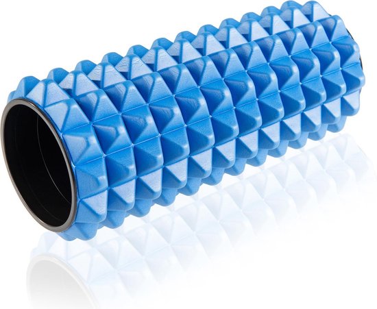 Taurus Foamroller Blauw - Massagerol - Fasciarol- Fitnessroller – Rol – Pilates – Met noppen van Taurus
