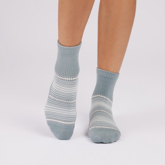 Tavi Aria Yoga Ankle Grip Socks - Blauw/Grijs - 36-39 van Merkloos