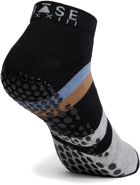 Tavi Base 33 Yoga & Pilates No-Show Gripsokken - Grijs/Zwart - 36-39 van Merkloos