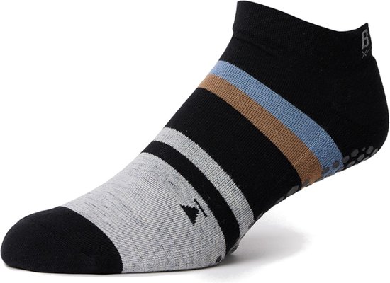 Tavi Base 33 Yoga & Pilates No-Show Gripsokken - Grijs/Zwart - 39-43 van Merkloos