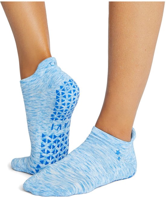 Tavi Savvy Yoga No-Show Grip Socks - Blauw/Grijs - 36-39 van Merkloos