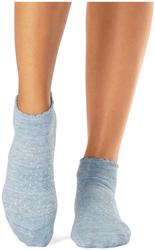 Tavi Savvy Yoga No-Show Grip Socks - Denim - 39-43 van Merkloos