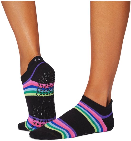 Tavi Savvy Yoga No-Show Grip Socks - Zwart/Groen - 39-43 van Merkloos