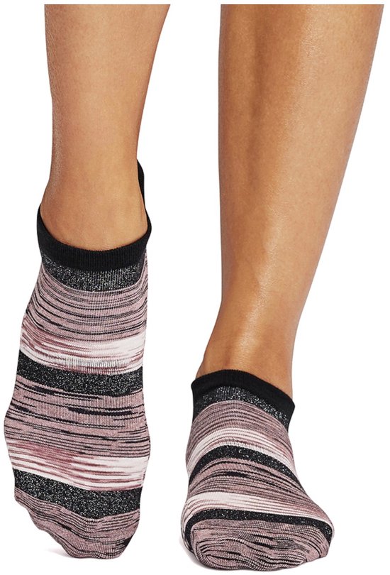 Tavi Savvy Yoga No-Show Grip Socks - Zwart/Rose - 39-43 van Merkloos