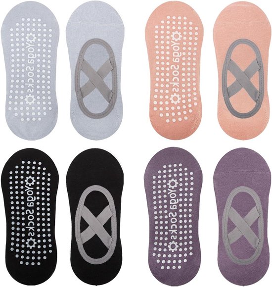 TEMGoods - Antislip Yogasokken voor Dames en Heren | Grip Pilates Sokken | Ideaal voor Yoga, Pilates, Ballet | Met Bandjes | Geschikt voor Barre, Dans en Ziekenhuis | Antislip en Comfortabel van Merkloos