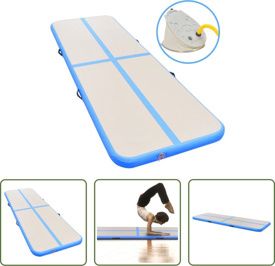 The Living Store Opblaasbare sportmat - 600 x 100 x 10 cm - sterk en duurzaam van The Living Store