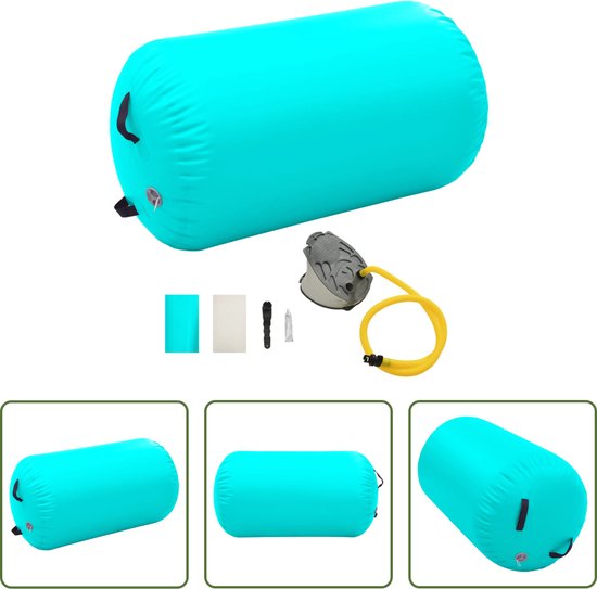 The Living Store Yoga Sportrol - Opblaasbaar - Hoge-dichtheid PVC - 100 x 60 cm - Groen van The Living Store