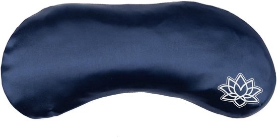 Thijox - Bodhi Aromatherapie Zijde Kussen voor de Ogen, Donkerblauw, Gevuld met Biologische Lavendel en Lijnzaad voor Ontspanning en Meditatie van Thijox