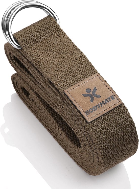 Thijox - Yogagordel Yoga Strap - Natuurlijk Katoen - Stretching Band voor Yoga, Fitness en Pilates - Ideaal voor Diepe Stretches - Verstelbare Yogarie