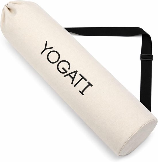 Thijox - Yogamat Tas Met Verstelbare Riem | Duurzame Katoenen Yogamat Tassen Voor Yogamatten | Ruim, Lichtgewicht Met Doorsteekbare Spanband | Ideaal